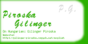 piroska gilinger business card